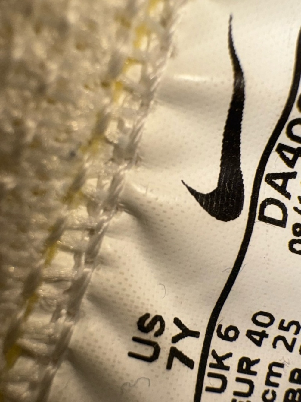 Nike White High-Top Sneakers with Orange Swoosh - Picture 4 of 6